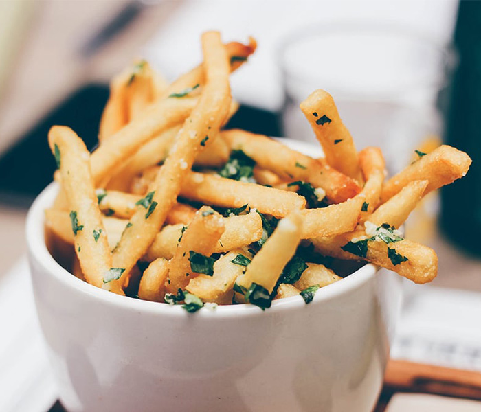 Fresh ingredients being prepared for cooking